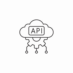 cloud api icon sign vector