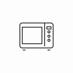 microwave oven icon sign vector