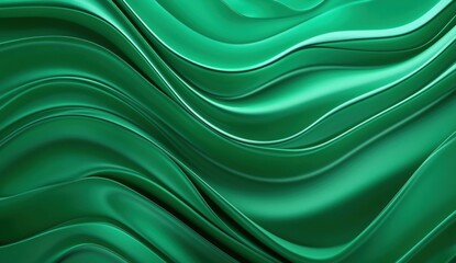 Obraz premium Abstract teal fabric folds, smooth, flowing