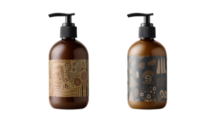 Minimalist Yet Ornate: Black Bottle with Classic Label