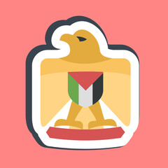 Sticker eagle symbol. Palestine elements. Good for prints, posters, logo, infographics, etc.