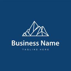 icebreg logo design antarctic iceberg concept with a simple minimalist concept of natural scenery with natural mountain symbols