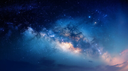 Fototapeta premium Majestic Milky Way Galaxy Under a Starry Night Sky