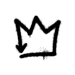 Illustration of arrows forming a crown, drawn with graffiti art on a white background