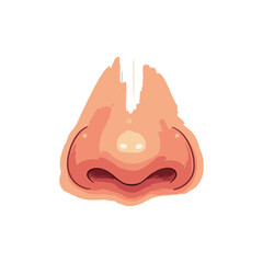 Human nose vector illustration for background