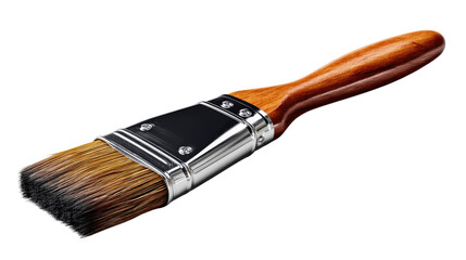 Artistic Essential: A paint brush, with a wooden handle, stands as a testament to artistic craftsmanship and creative endeavors, perfect for painters and DIY enthusiasts alike.