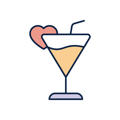 Cocktail  vector icon stock illustration