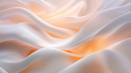 Obraz premium Soft Peach and White Silk Fabric Draped Texture
