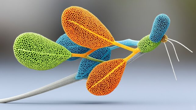 Abstract Pixelated Dragonfly with Colorful Wings