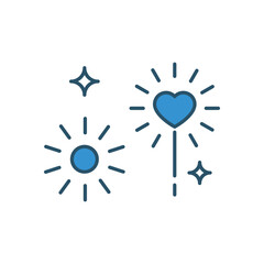 Fireworks  vector icon stock illustration