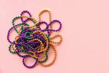 Mardi Gras Beads in Purple, Green, and Gold