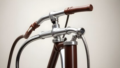 Hand pump for bike and mounts on white background