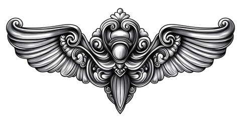 Fototapeta premium Ornate Wing Design