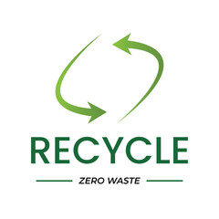 Recycle Waste Symbol Green Arrows Logo Set Web Icon
