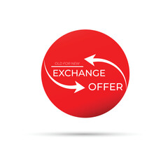 Vector exchange offer red and white design
