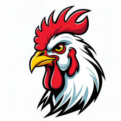 Angry Rooster Head Mascot