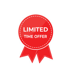 Limited offer offer vector banner with red background
