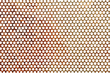 Old rusty and corroded metal circular pattern mesh textured background detail