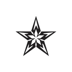 Obraz premium Black Star Tattoo Design