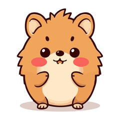 A cute cartoon hamster illustration