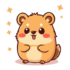A cute cartoon hamsters illustration
