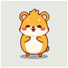 A cute cartoon hamster illustration