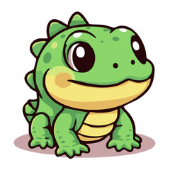 A cute cartoon reptiles illustration