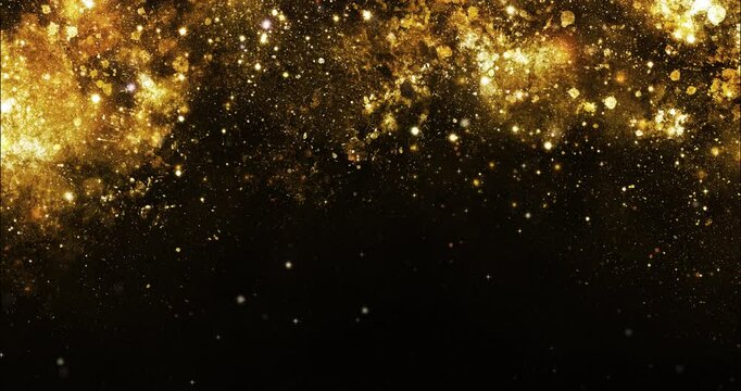 高級感のあるゴールドと黒の和風背景イラスト動画