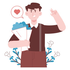 illustration of love romance character