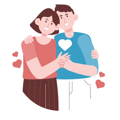 illustration of love romance character