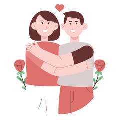 illustration of love romance character