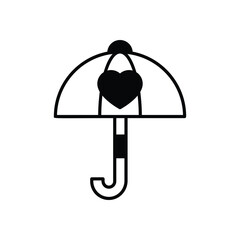 Umbrella  vector icon stock illustration