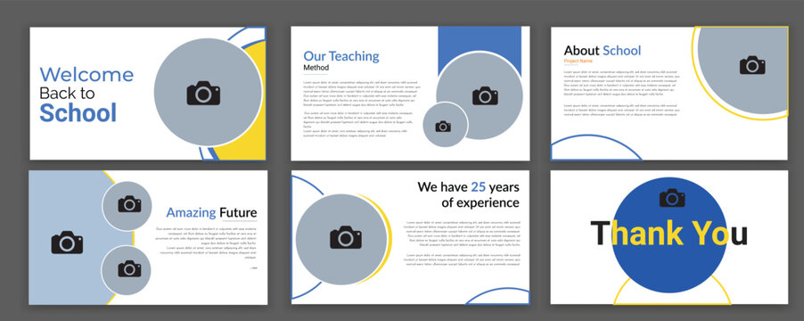 Education PowerPoint presentation slides template design. Use for modern keynote presentation background, brochure design, website slider template