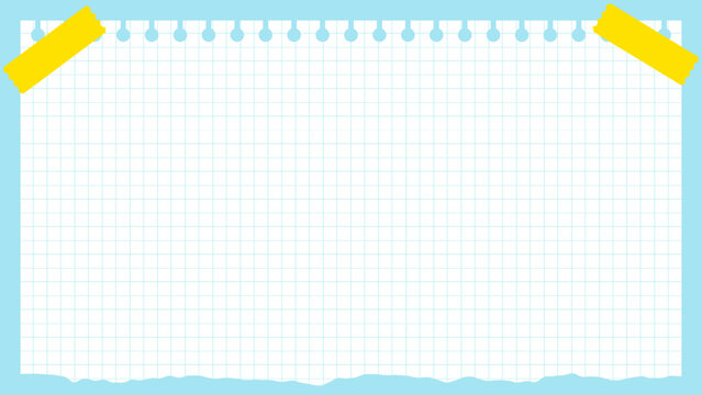 note frame-16　メモのフレーム。ノートの背景。紙の壁紙。破いたノートのあしらい。