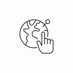 global touch icon sign vector