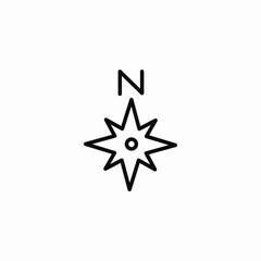 magnetic north icon sign vector