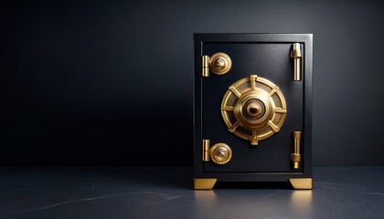 safe with gold bars