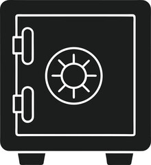 Secure Safe Icon with Dial Lock