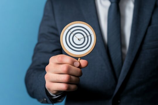 Isolated business coach holding PlanDoCheckAct board, strategic improvement method, 3D illustration