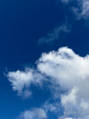 sky is blue and clear with no clouds. The sky is very bright and the sun is shining. beautiful deep blue with white clouds sky summer sun good weather background morning