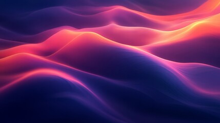 Obraz premium Abstract Pink And Purple Waves Digital Art