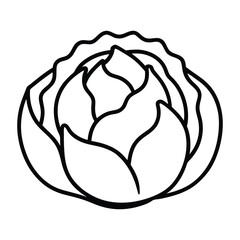 Vegetable Outline Icons - Black and White Line Art Collection