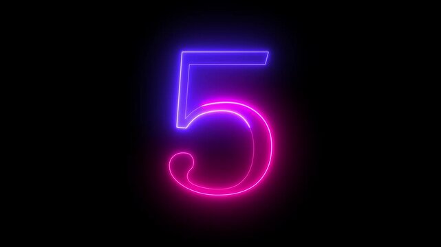 glowing neon 5