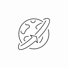 global movement icon sign vector