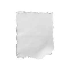 A piece of white paper on white background