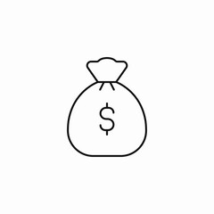 money bag icon sign vector