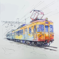Fototapeta premium tram in the city