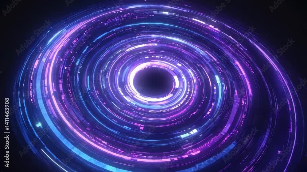 Canvas Prints colorful swirling motion with futuristic digital patterns