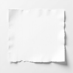 Obraz premium Ripped white paper with a torn edge, message space, clean background, high-quality detail