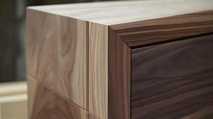 Carpenter constructing custom wooden furniture in a workshop. Featuring woodworking and craftsmanship